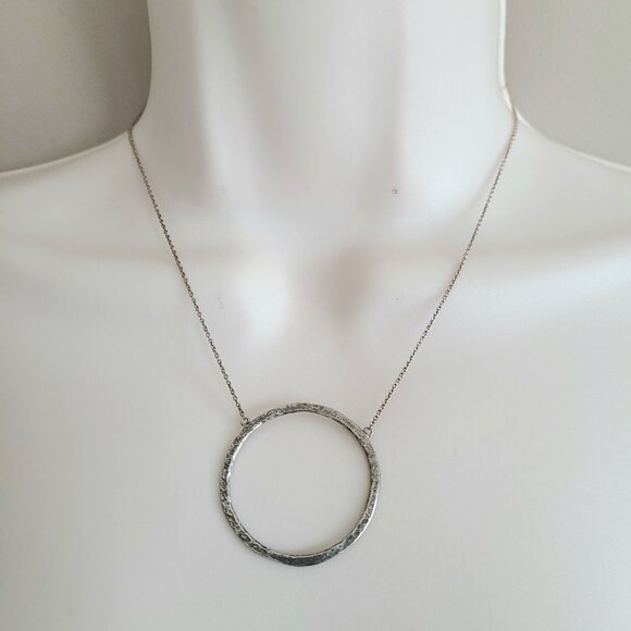 Silpada Jewelry - SILPADA sterling silver hammered circle pendant.